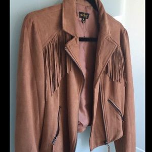 Tan fringe jacket